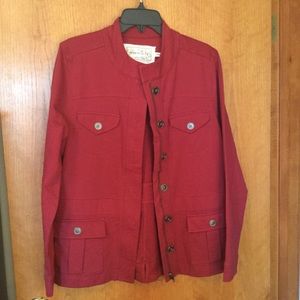 Cotton zip-up and/or button cotton blazer